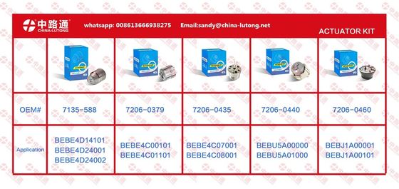 nuevo actuador de válvulas de solenoide 7206-0435 piezas de inyector de tren común válvula de control 7206-0435 para Delphi V-olvo en stock