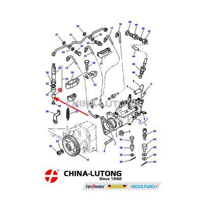 6801052 Boquilla de inyección fabricada por China lutong 6801052 para MASSEY FERGUSON MF 660 680 Perkins 1006.6T Motor de tractor