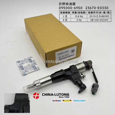 Inyector de riel común de alta calidad 095000-6950 / Inyector de combustible 095000-6952 23670-E0330 para motor Hino J05C J05D Camión Serie 500